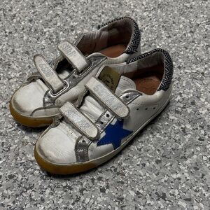 Golden Goose & Bonpoint. Kids Sneakers White and Blue Sz 30 US 12